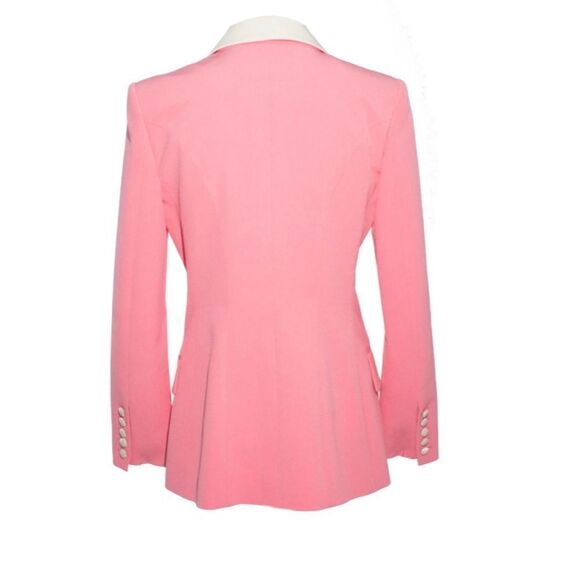 Balmain pink double breasted blazer. Luxe women designer tailored blazer sz 12Us - Picture 3 of 9